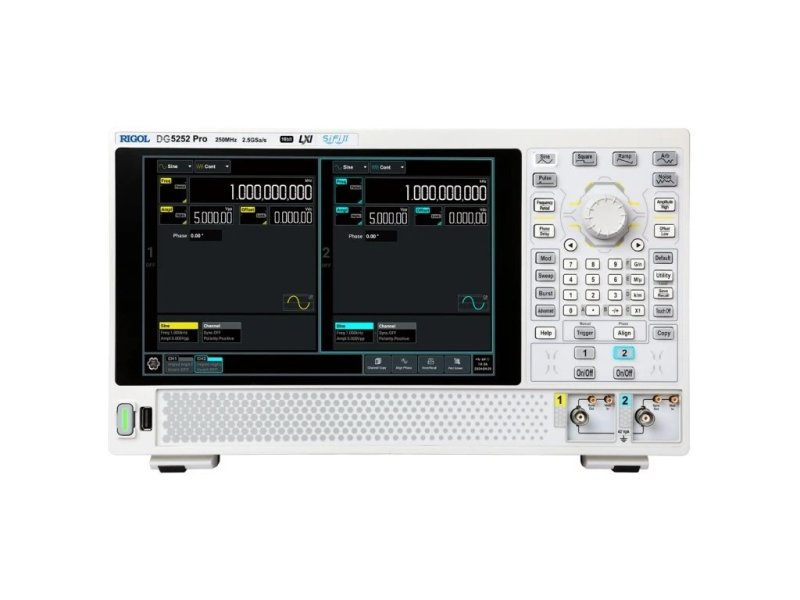 RIGOL DG5252 Pro - Dvojkanálový generátor ľubovoľného tvaru vlny s HD dotykovým displejom, MAX. frekvencia 250 MHz